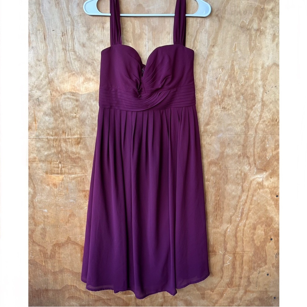 Lulus Purple Cris Cross Sleeveless Pleated Skirt Tank Dress Event Bridesmaid